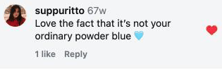 Love the fact that it's not your ordinary powder blue 🩵